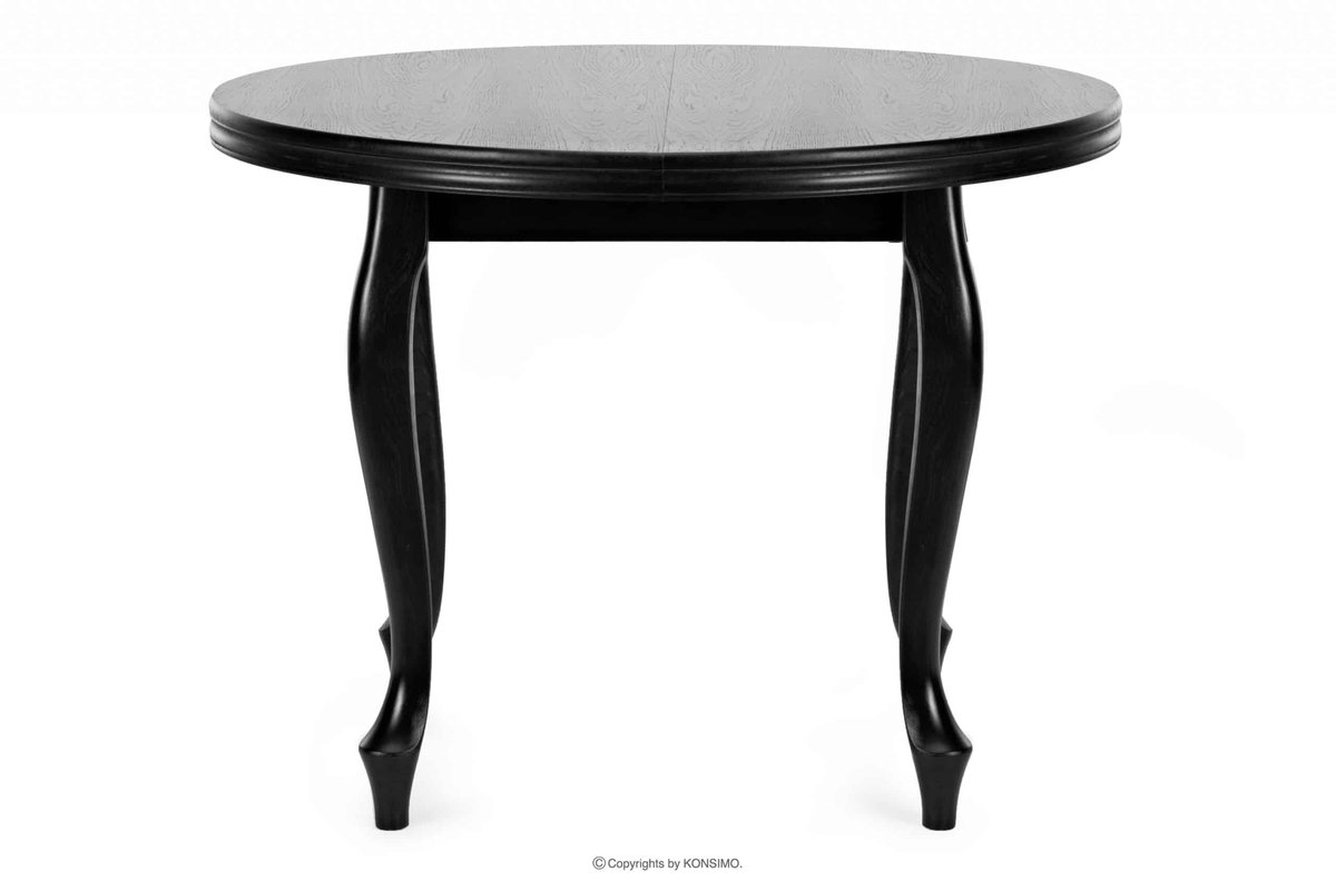 Okrągły stół rozkładany glamour czarny ALTIS Konsimo