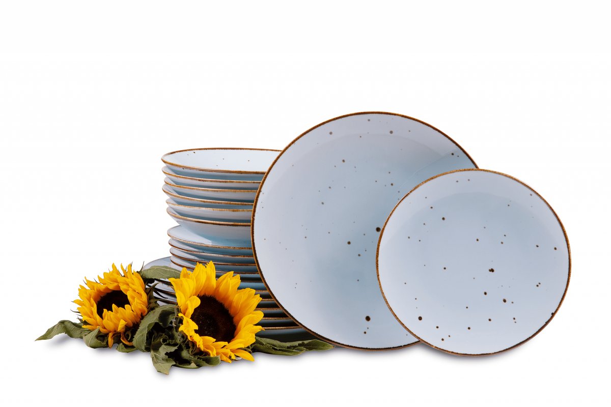 Serwis obiadowy polska porcelana Cottage Sky dla 6 os. ALUMINA Konsimo