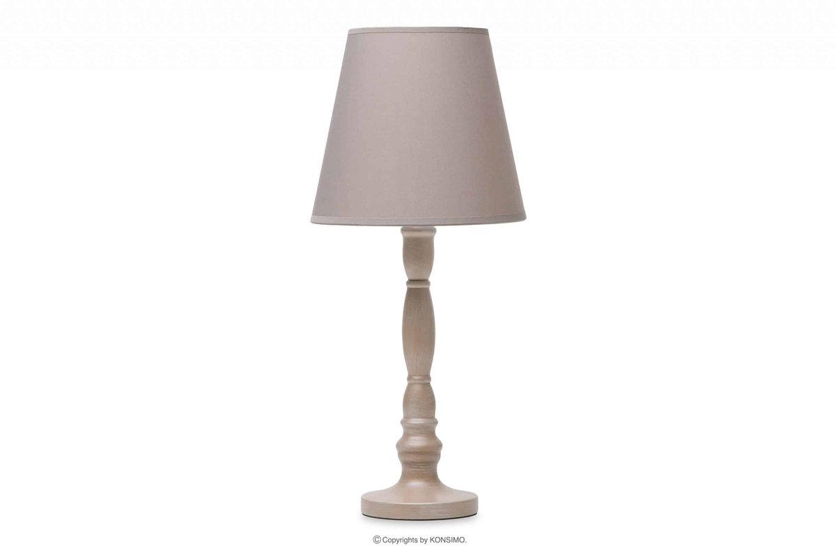Beżowa lampka nocna klasyczna GITTA Konsimo