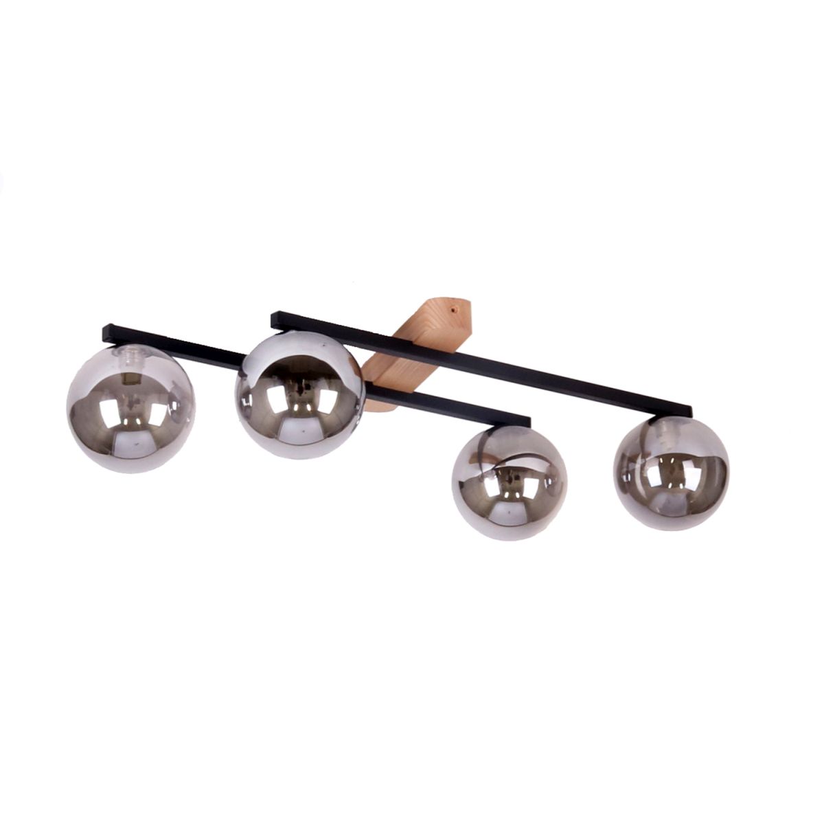 Lampa sufitowa z okrągłymi, ciemnymi kloszami TK 5712 z serii BOIS