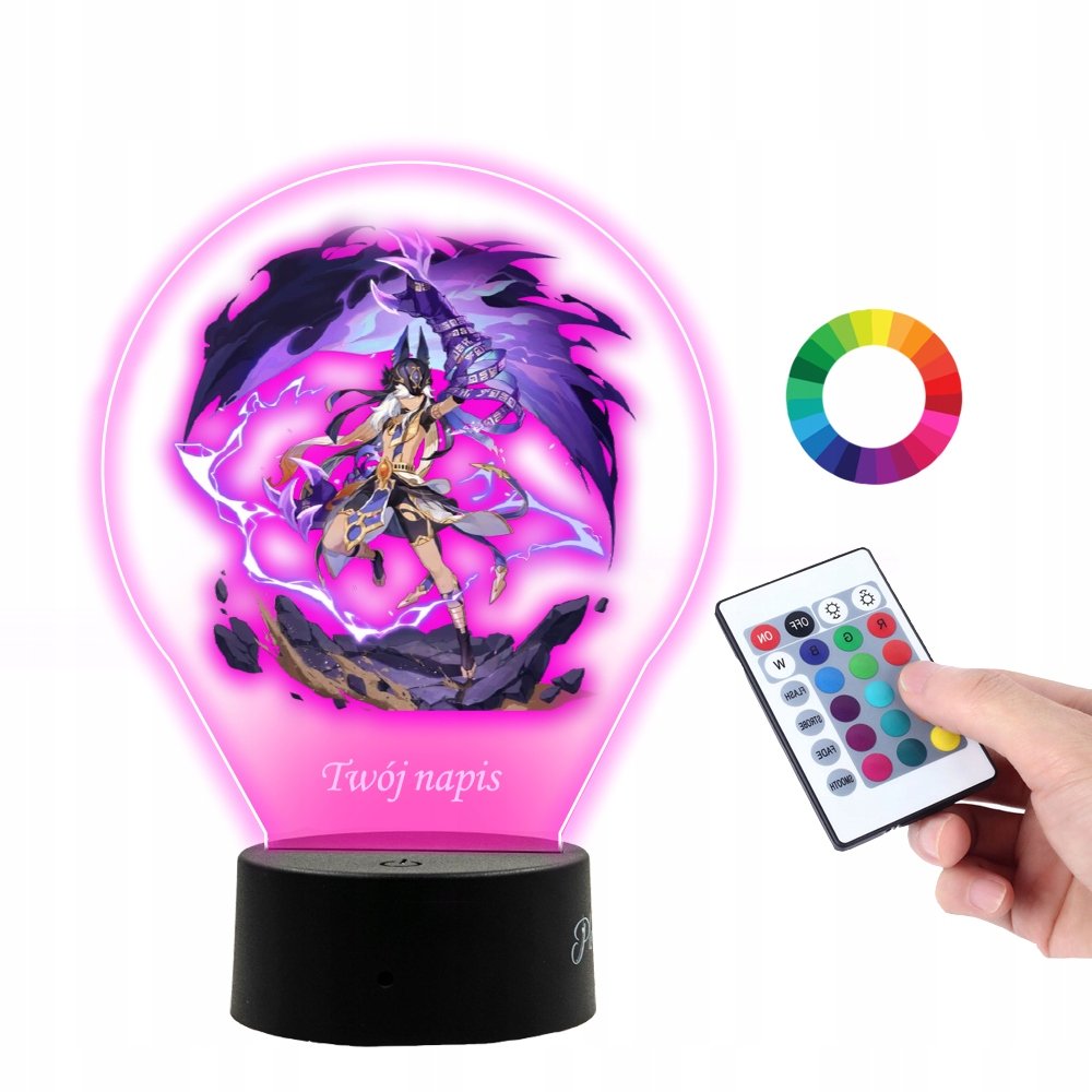 Lampka Na Biurko UV Gra Genshin Impact PLEXIDO