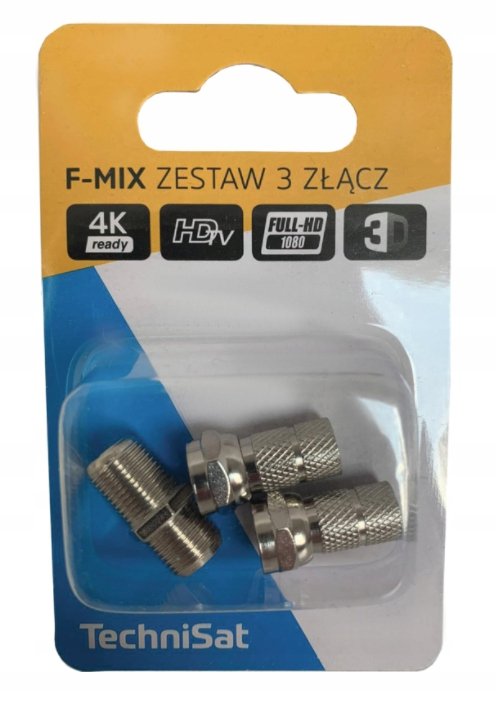 TechniSat ZESTAW 3 ZŁĄCZ 2 x F 7mm 1 x beczka blister