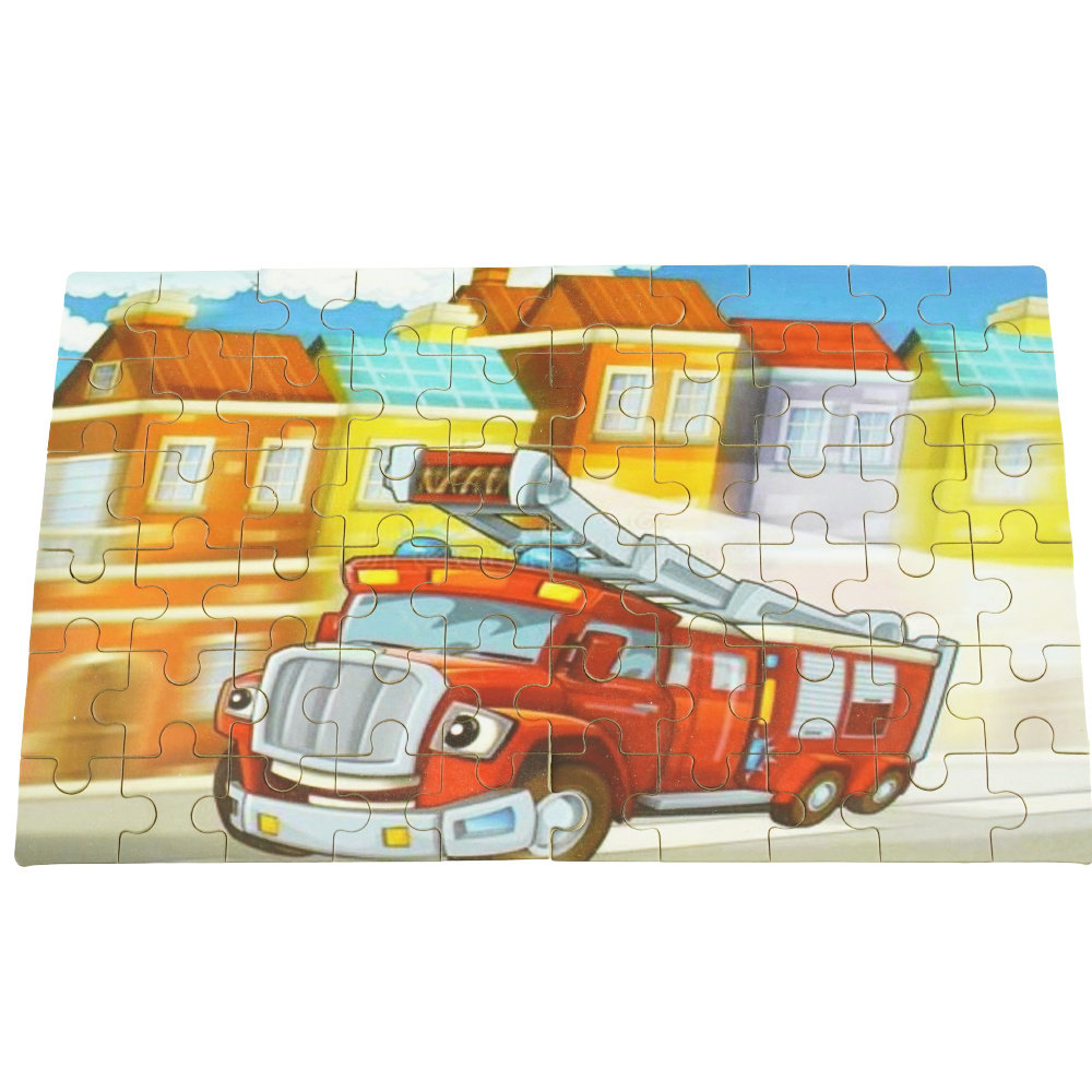 Kolorowa układanka puzzle wóz strażacki 60 elementów