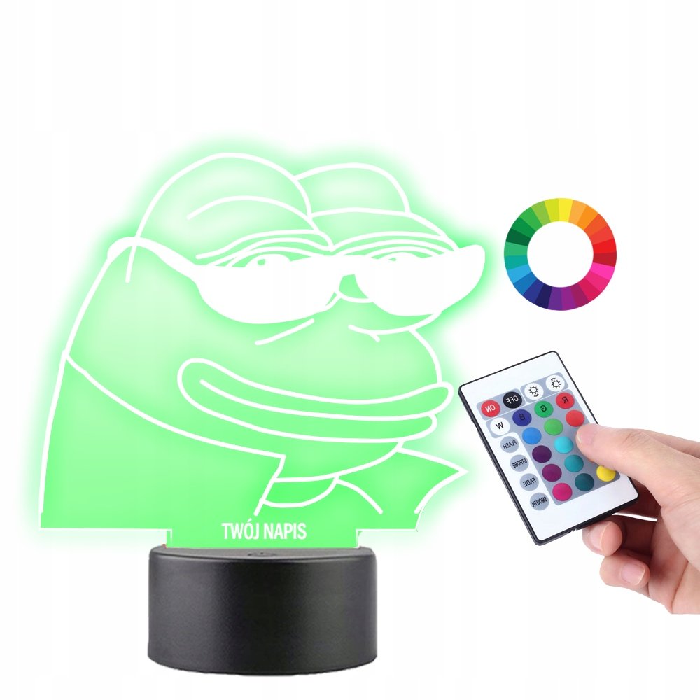 Lampka na Biurko Statuetka Plexido Żaba Pepe Mem