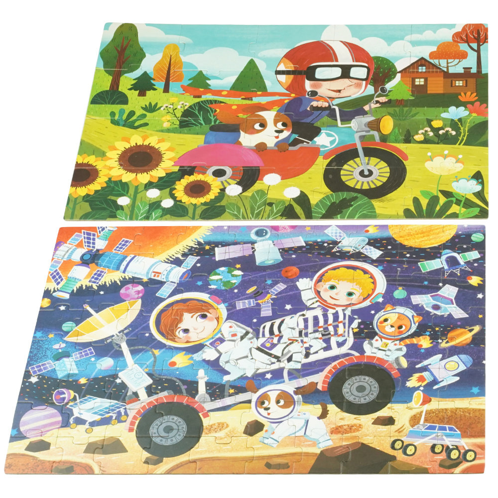 Puzzle kolorowa układanka 4W1  samochody auta 200el