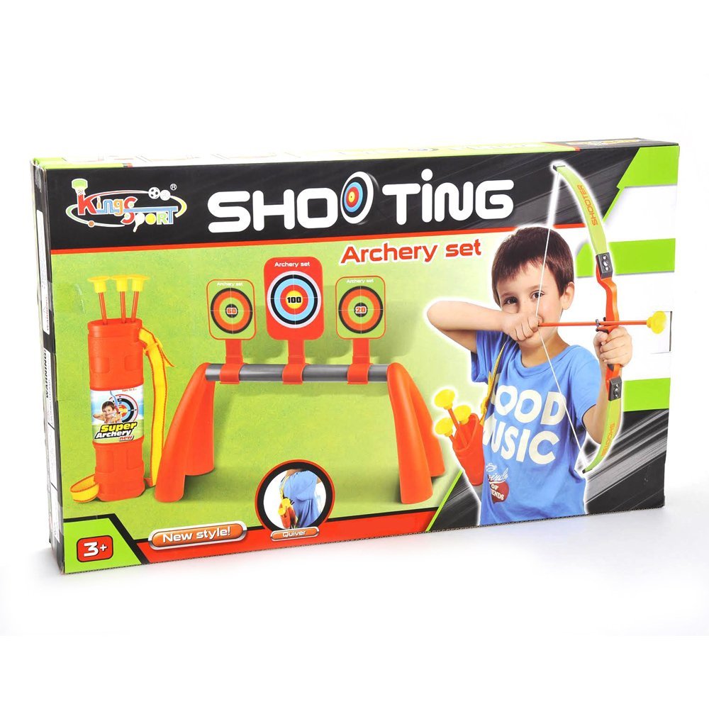 Zestaw dla łucznika Łuk + Kołczan ze strzałami tarcza