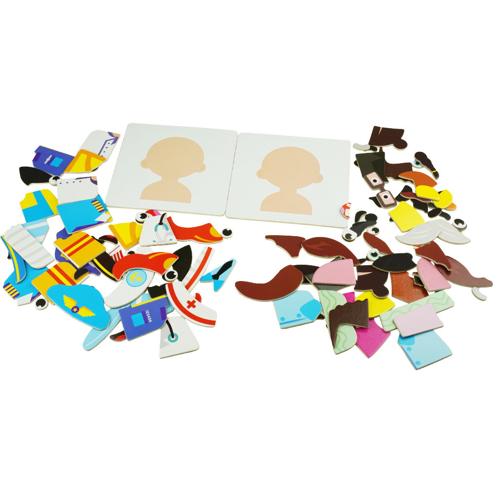 Puzzle magnetyczne twarze, osoby, rodzina, zawody układanka