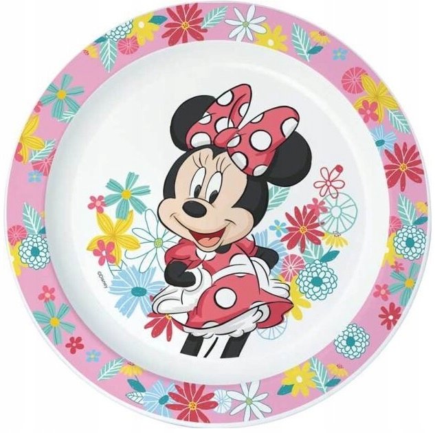 Talerz dziecięcy 22 cm MINNIE 3 do mikrofali 4473