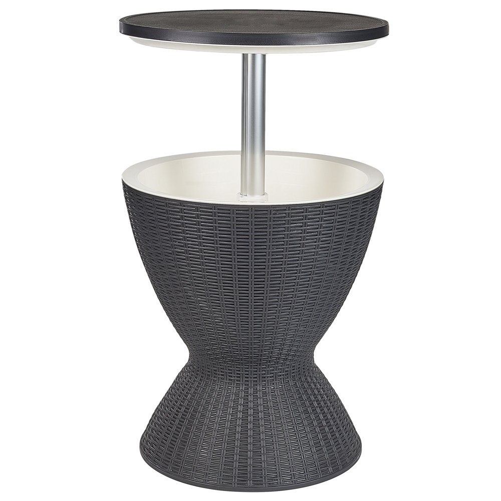 Okrągły stolik z funkcją chłodzenia, Aisa, ⌀ 48 cm, czarny