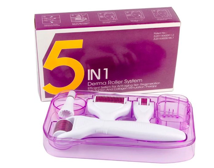Derma Roller, Urządzenie kosmetyczne do mezoterapii,  do ciała i twarzy 5w1