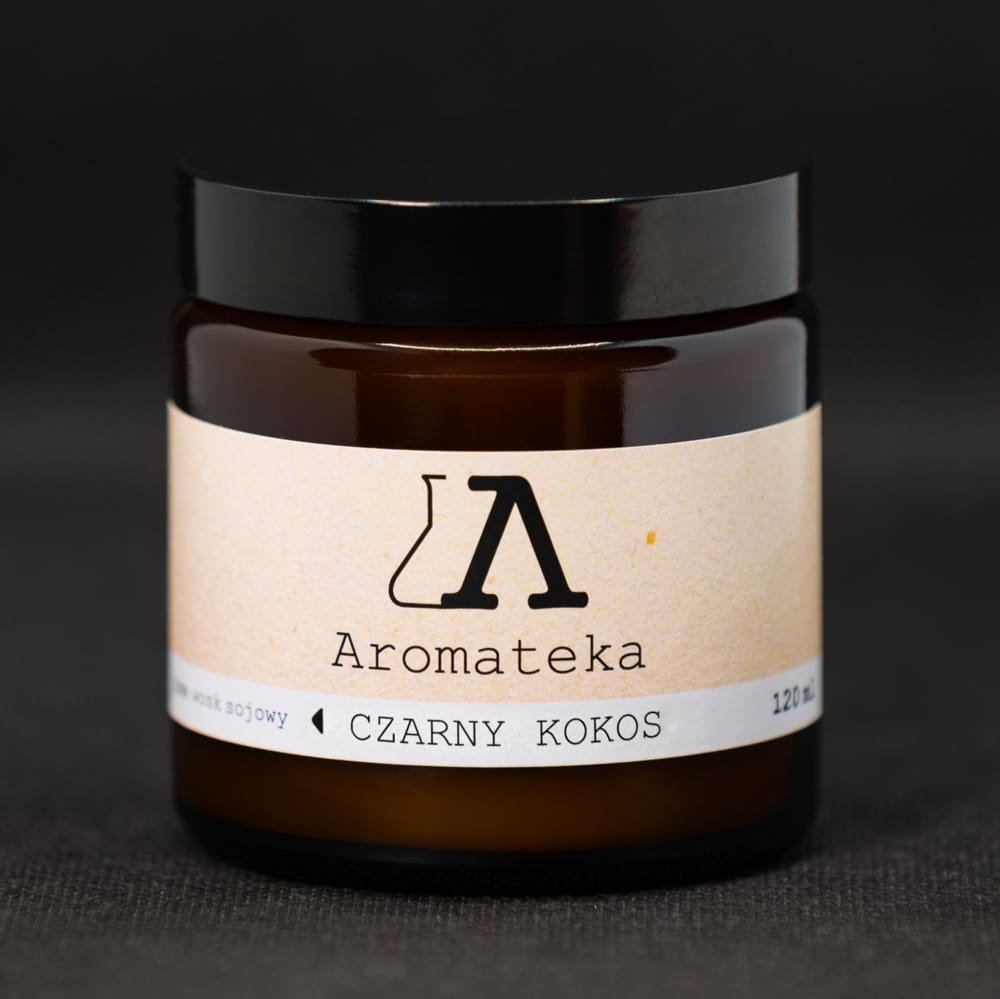 Aromateka Świeca sojowa - Czarny Kokos 120ml