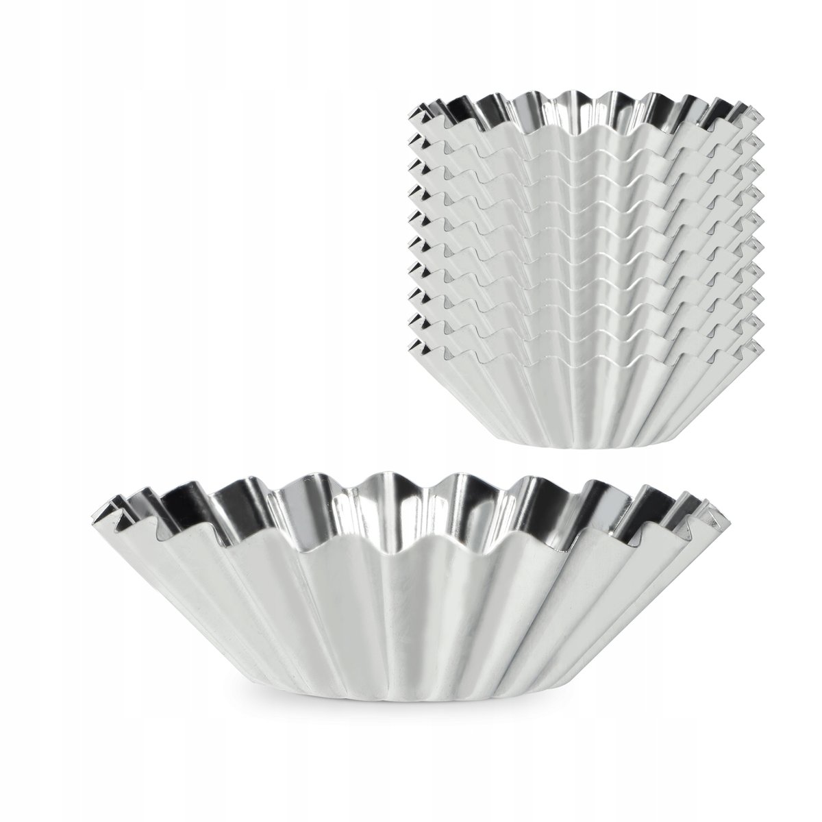 Foremki metalowe do babeczek 7 cm 10 szt.