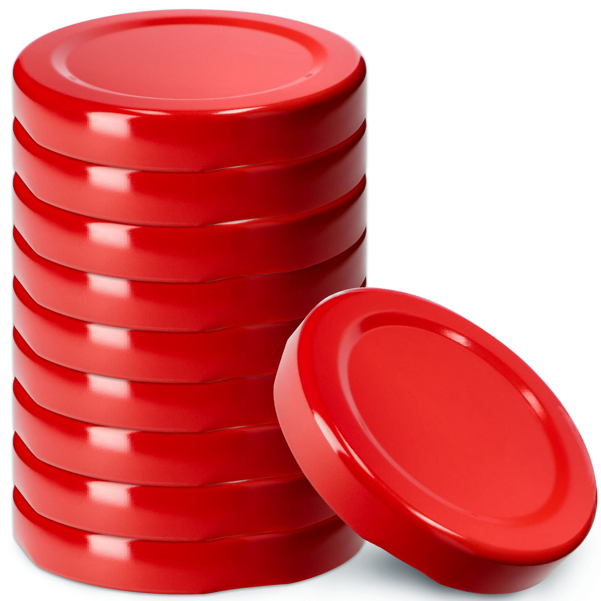 Metalowe wieczka do słoików i butelek Kalbo 10 szt. 53mm czerwone