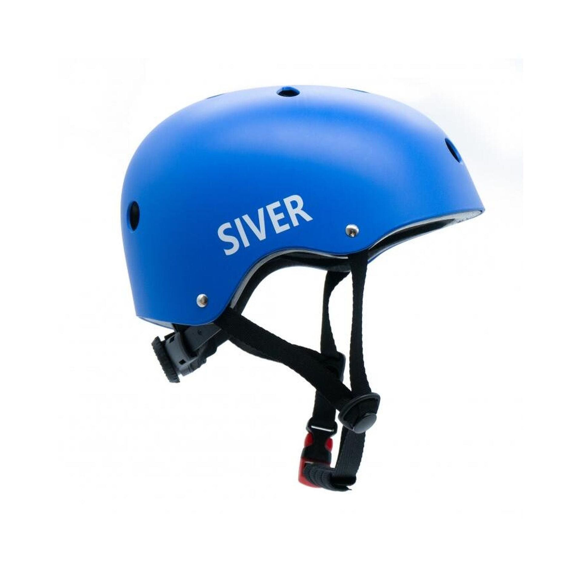 Regulowany kask rowerowy Siver rozmiar L 58-62 cm niebieski
