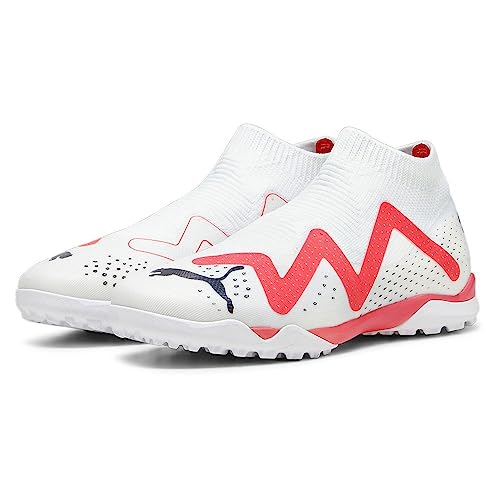 PUMA Męskie buty piłkarskie Future Match+ Ll Tt, Puma White PUMA Black Fire Orchidea, 42 EU