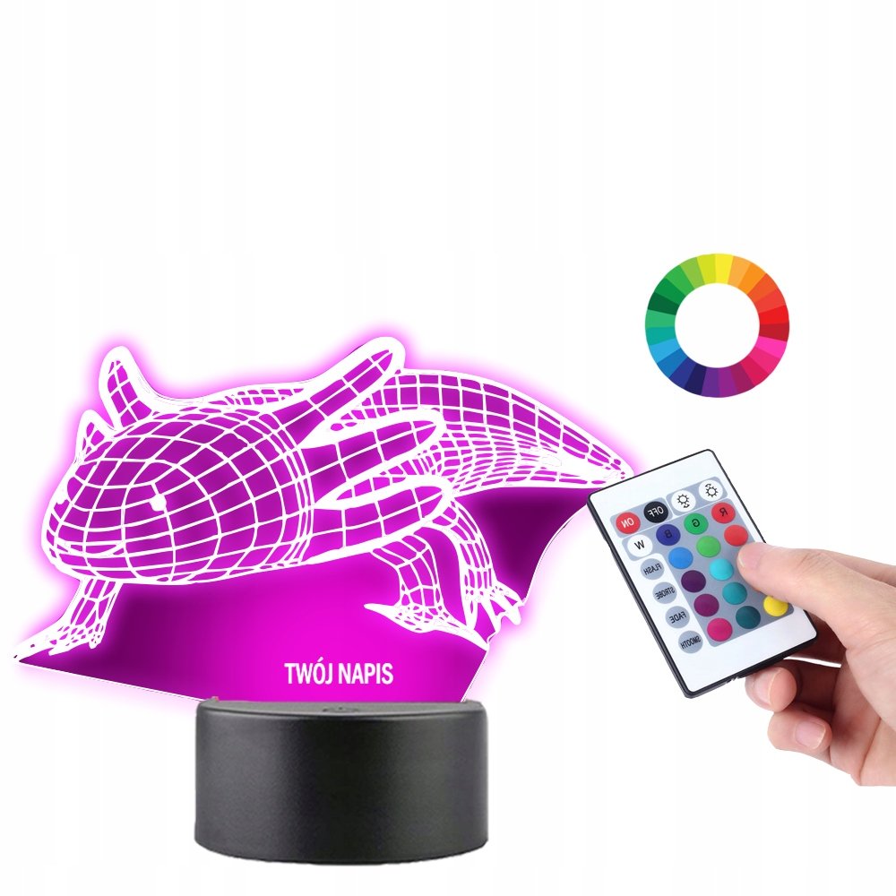 Lampka na Biurko Statuetka Salamandra Axolotl
