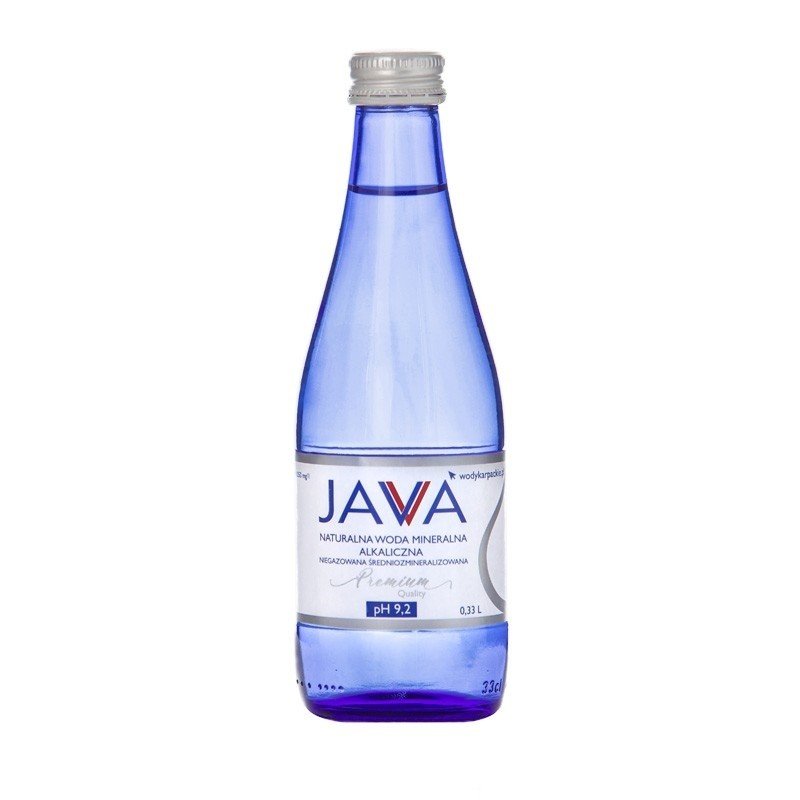 Java Naturalna woda mineralna alkaliczna niegazowana (szkło) 330 ml