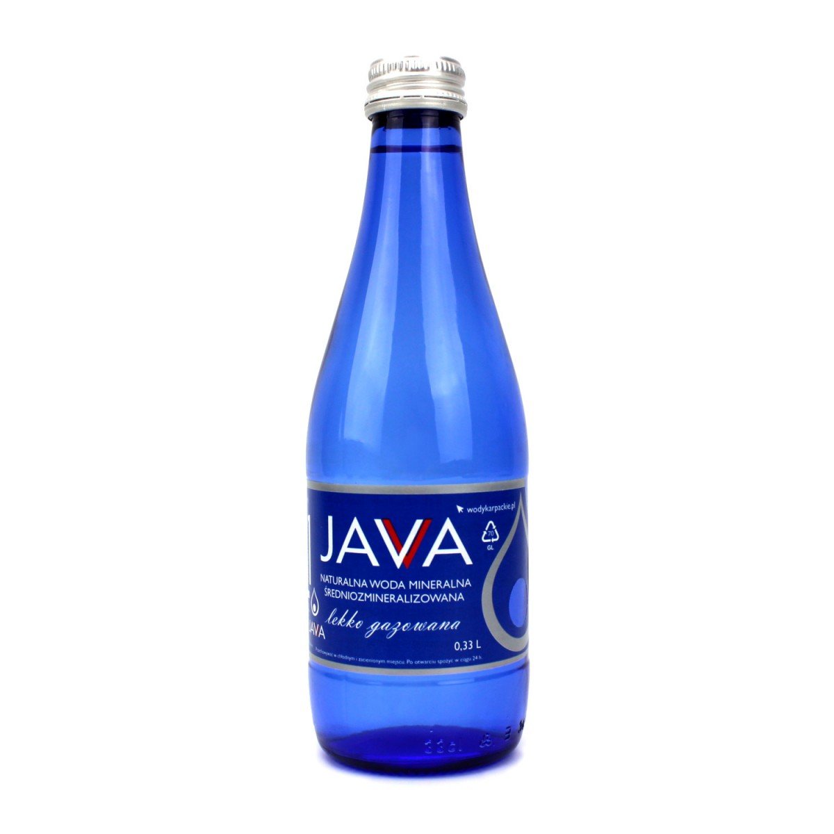 Java Naturalna woda mineralna średniozmineralizowana lekko gazowana (szkło) 330 ml