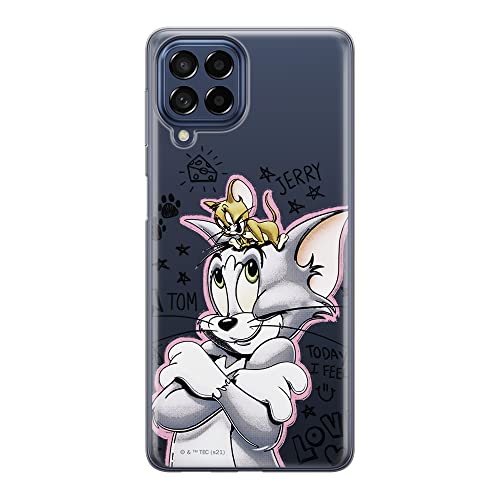 ERT GROUP etui na telefon Samsung M53 5G, case oryginalny i oficjalnie licencjonowany przez Tom & Jerry, wzór 004, optymalnie dopasowane, plecki z TPU częściowo przeźroczyste