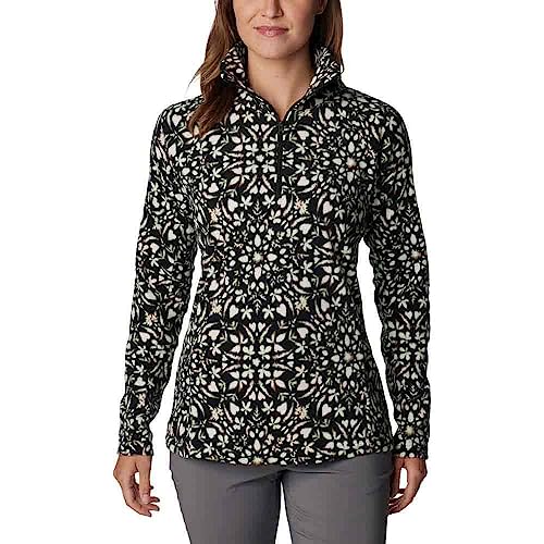 Columbia Damska bluza polarowa z zamkiem do połowy Glacial IV, czarna spolaryzowana, XL