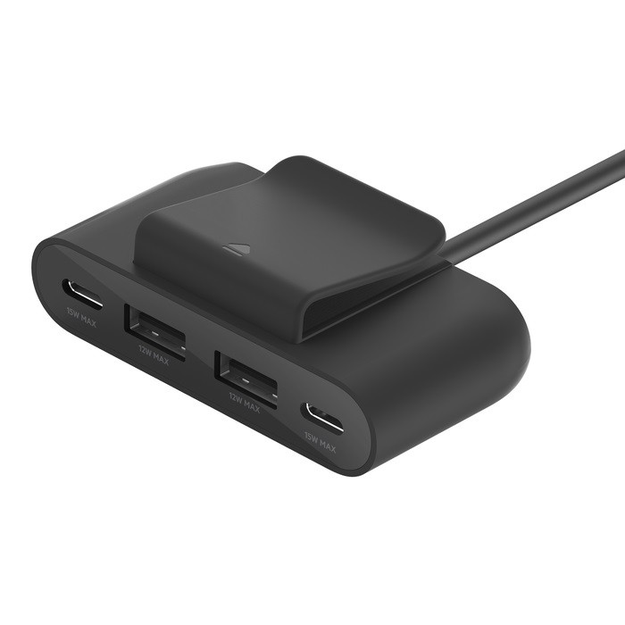 Ładowarka 4-portowa 2x USB-C 2xA do 30W Czarna