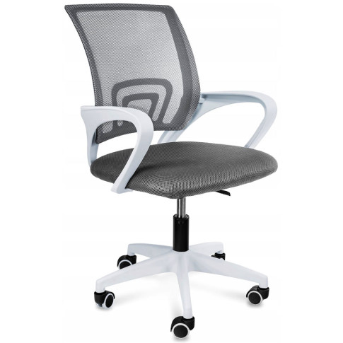Szare wygodne krzesło obrotowe do biurka R2-L77