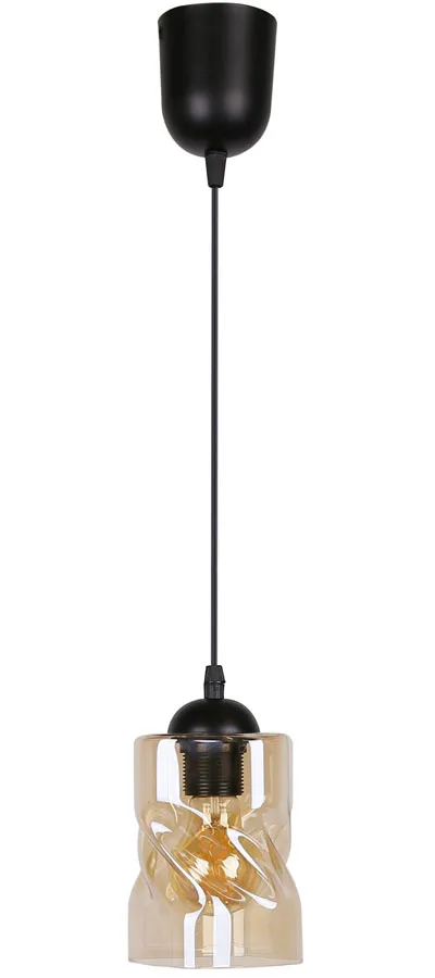 Pojedyncza lampa wisząca do kuchni klosz bursztynowy - Z023 H7-G40