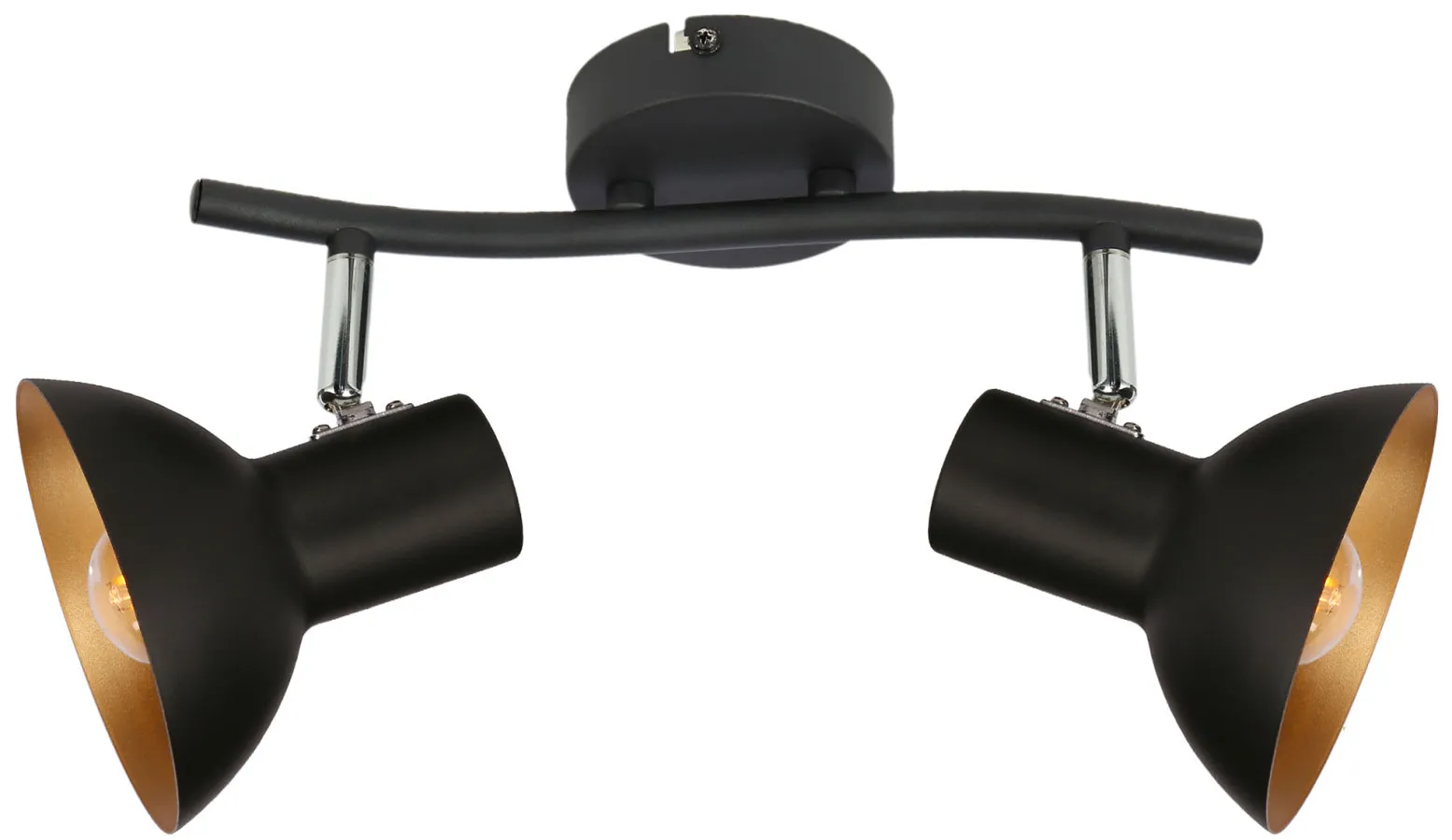 Regulowana lampa sufitowa loft czarny + złoto - 4S Z028 Z4-L84