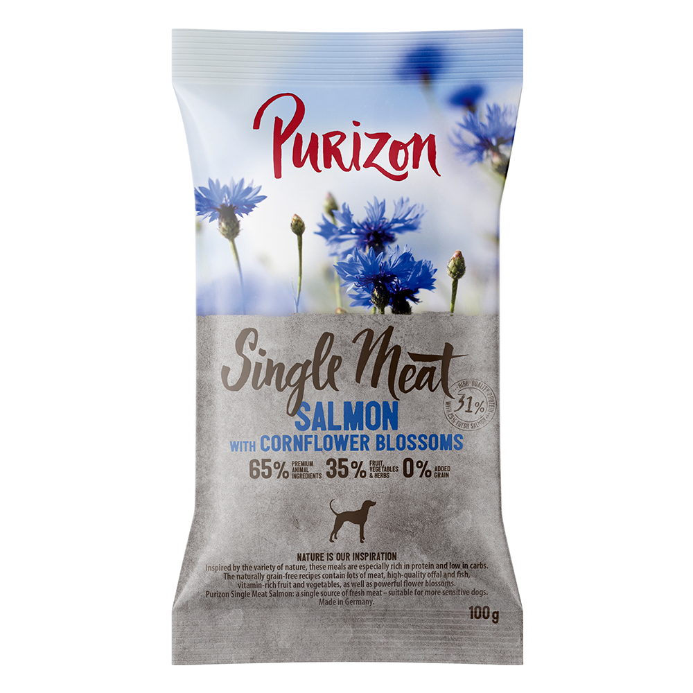 Purizon Single Meat Adult, łosoś ze szpinakiem, bez zbóż - 100 g