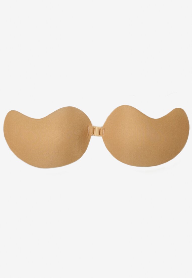 Beżowy Biustonosz Samoprzylepny z Zapięciem między Miseczkami Tyria