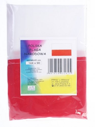 U Wiktora Flaga Polski 90 x 144 cm
