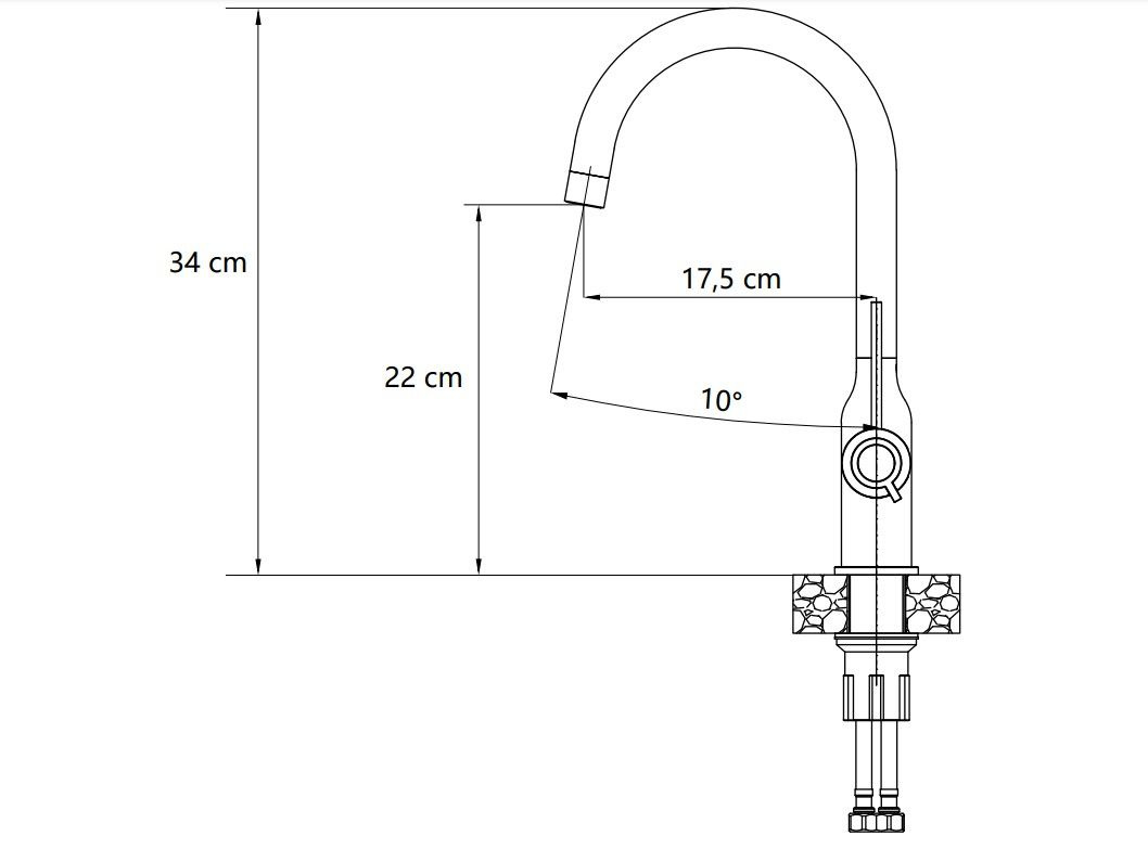 Quadron Ingrid Q Line Bateria kuchenna wysoka czarny mat 3523500_BLMQSBL