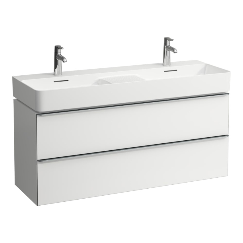 Laufen Val Umywalka wisząca lub meblowa 120x42 cm podwójna z otworem na baterię biała z powłoką LCC H8142824001041 - odbiór osobisty: Kraków, Warszawa
