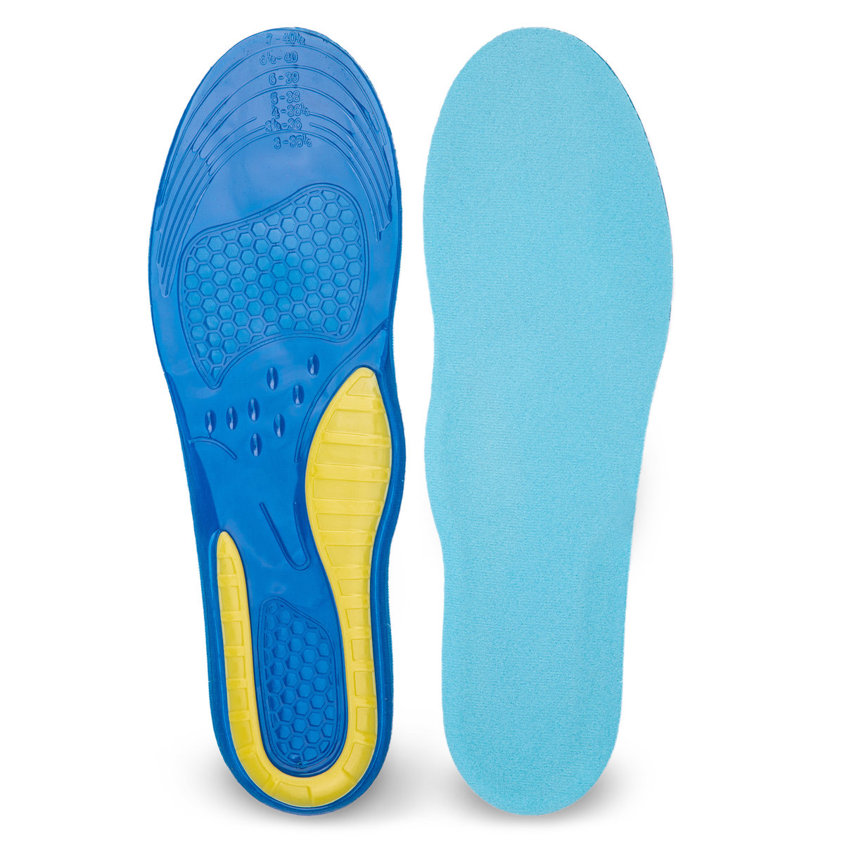 Żelowe wkładki amortyzujące usztywniane docinane 37-42