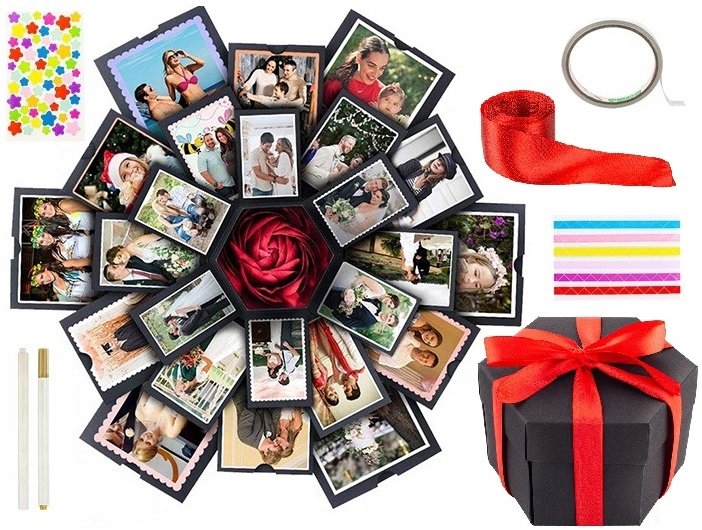 Pudełko Niespodzianka DIY - Exploding Box do Samodzielnego Złożenia