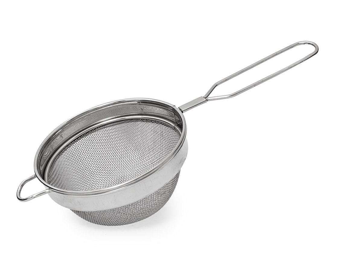 SITKO KUCHENNE NIERDZEWNE Z RĄCZKĄ 14 CM