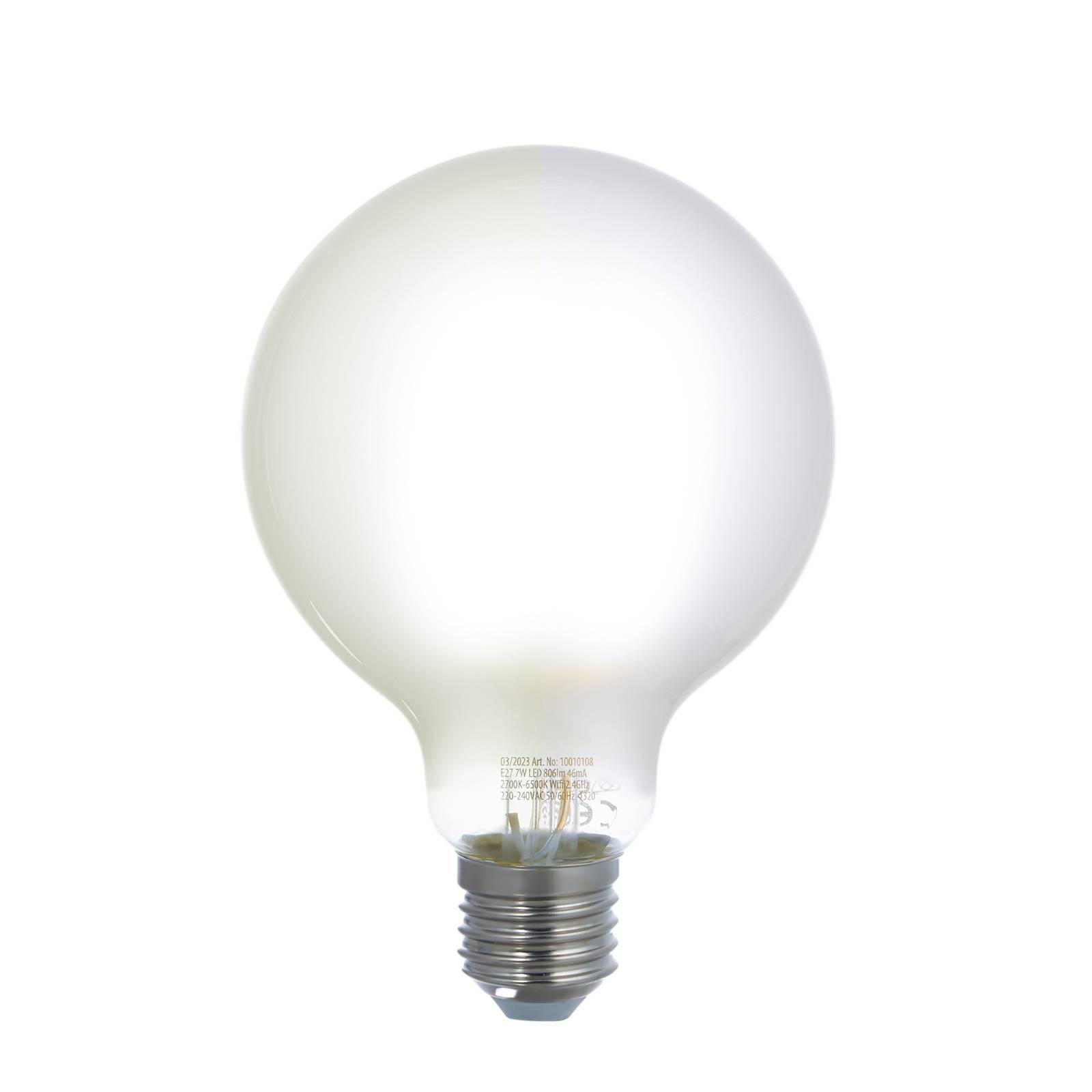 LUUMR Inteligentna żarówka LED matowa E27 G95 7W Tuya WLAN CCT