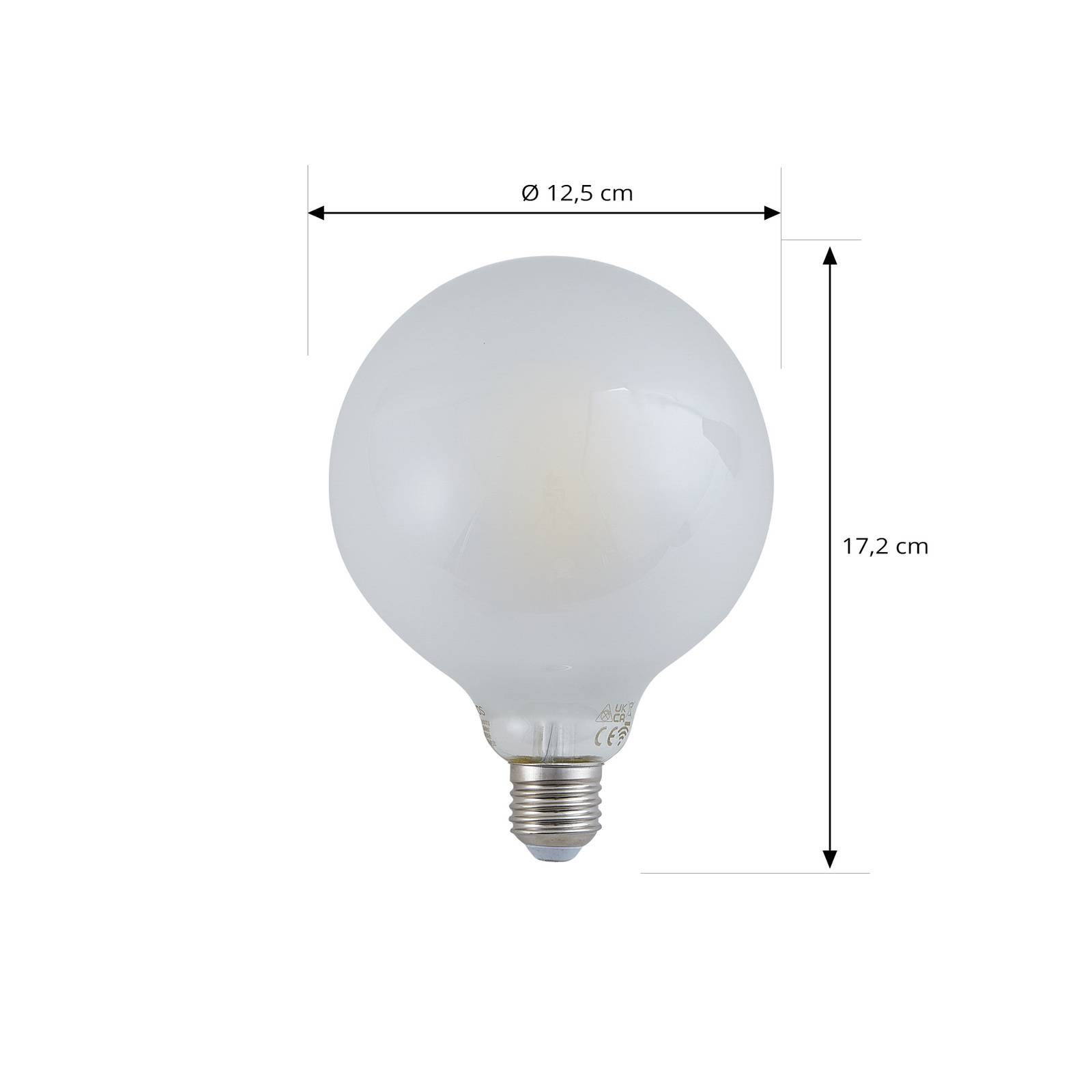 LUUMR Inteligentna żarówka LED matowa E27 G125 7W Tuya WLAN CCT