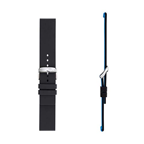 Morellato Pasek męski, Kolekcja RUBBER, mod. Tunguska, silikon - A01X5396187, Czarny/niebieski, 24mm, pasek