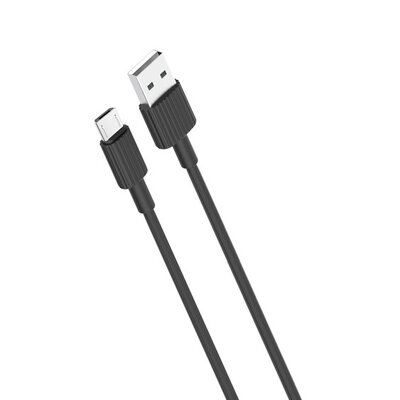 Xo kabel NB156 Usb - microUSB 1,0 m 2,4A czarny