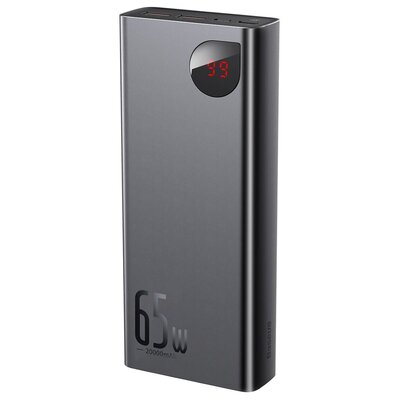 Baseus PPIMDA-D01 Powerbank Adaman 20000mAh metalowy QC 3.0 PD Huawei SCP QC 3.0 65W czarny PPIMDA-D01