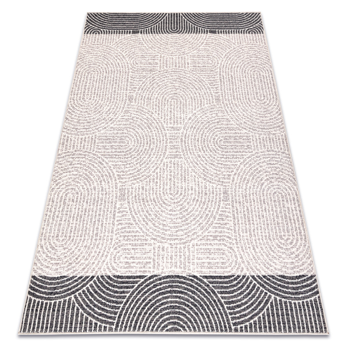 Dywany Łuszczów, Dywan wełniany, Angel 7901/52022 Geometryczny beż/szary, 200x300 cm