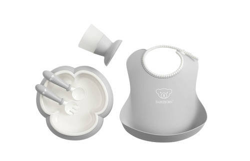 BABYBJORN - Zestaw obiadowy - Grey one size
