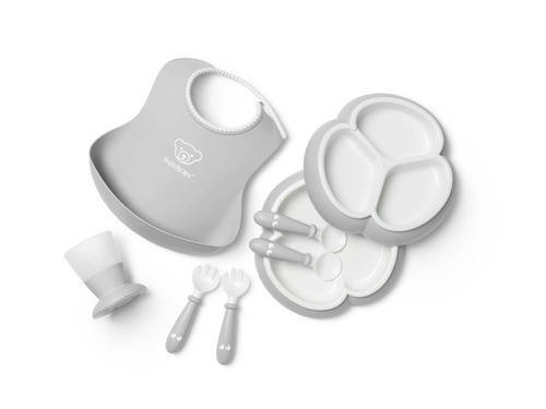 BABYBJORN - Zestaw obiadowy Dinnerware, 8 szt. - Grey one size
