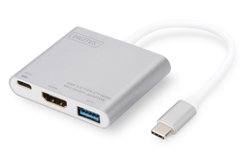 DIGITUS Digitus DA-70838  1 USB 3.0 Type-C Multi Port HDMI Adapter Srebrny DA-70838-1