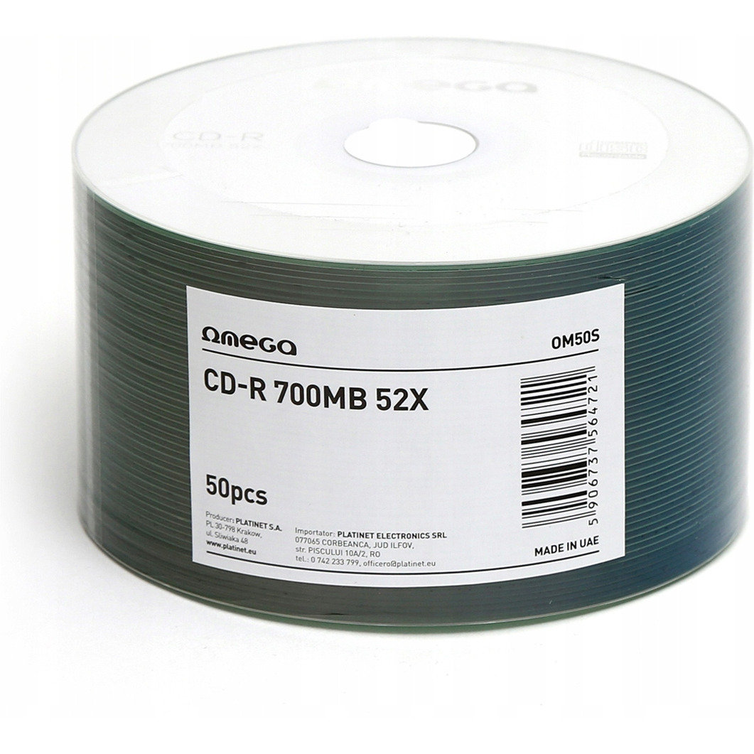 Omega Dysk CD-R 700MB 52x spindel/50 56472