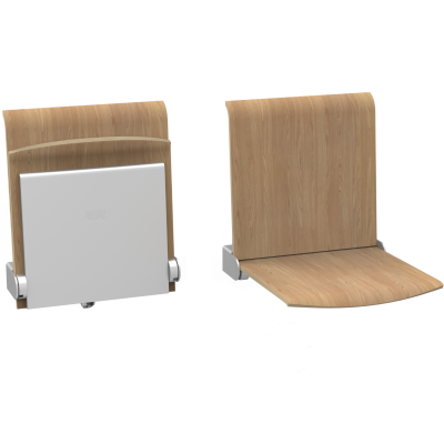 Siedzisko składane manualne naścienne STRAPONTEN TPS1 Twist plus Dąb + szary stelaż