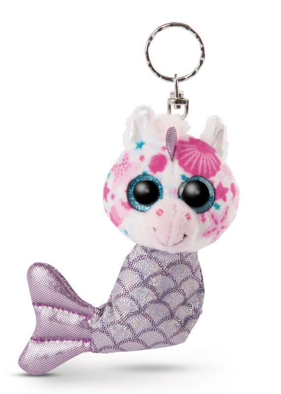 Nici 46822 oryginalny -Glubschis breloczek do kluczy syrenka jednorożec perła 11 cm pluszowy wisiorek z kółkiem na klucze, breloczek do kluczy z materiału 46822
