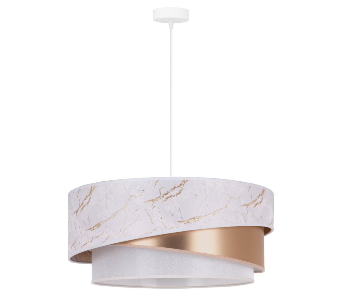 Żyrandol na lince KOBO 1xE27/15W/230V biały/różowe złoto