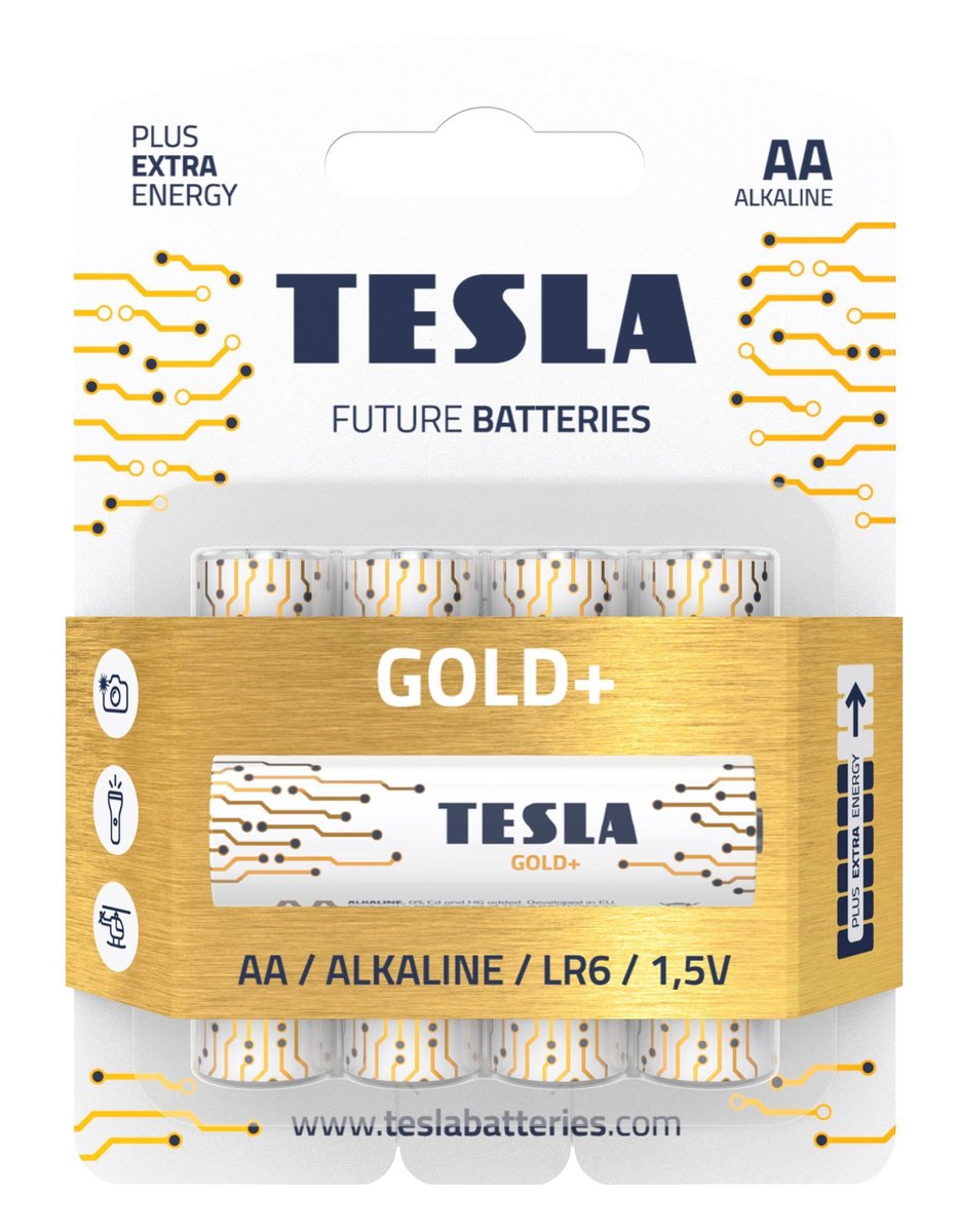 TESLA BATERIA AA GOLD+ [4 SZT.]